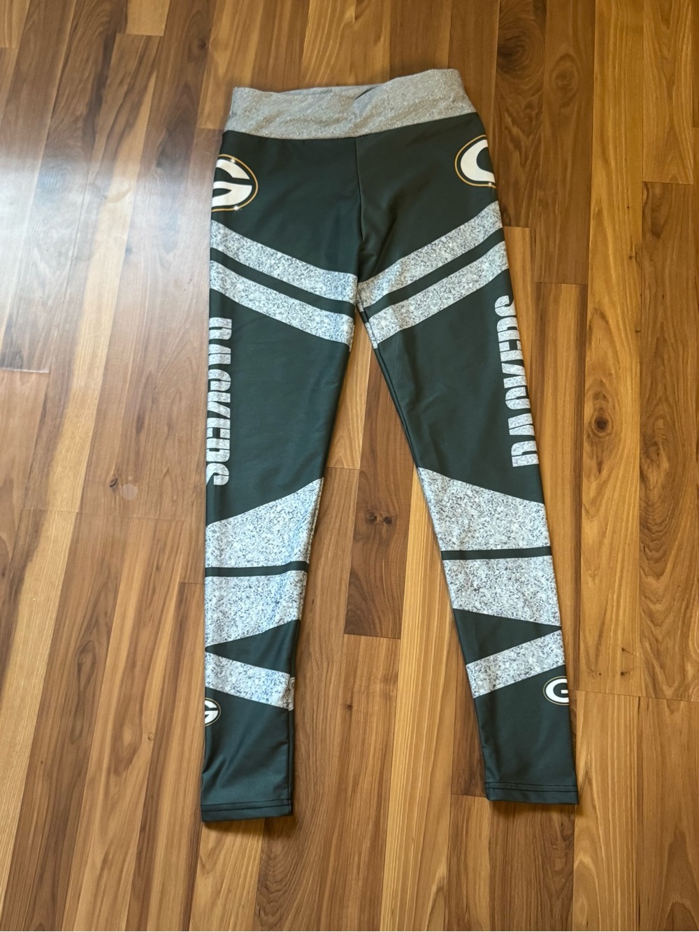 NFL Green and White Women's Leggings with Team Logos